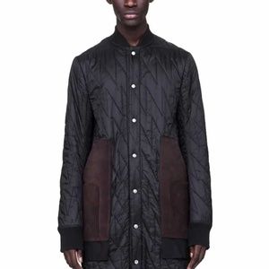 RICK OWENS RARE NEW SIZE 46 LEGASPI LARRY RUNWAY QUILTED LINER JACKET